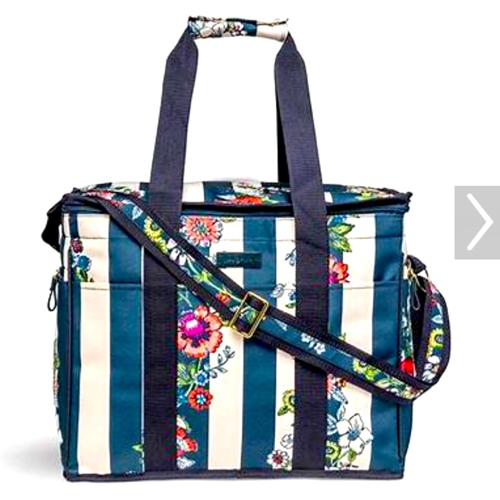 NWT VERA BRADLEY insulated cooler bag midnight floral stripe sold out